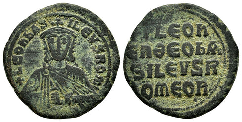 Ancient Byzantine coin of Leo VI the Wise - Constantinople mint